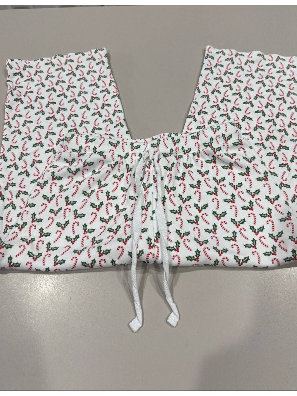 Lila and Hayes Kids White Candy Cane Print Pajama Pants Boys Size 4T